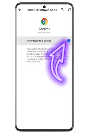 Potwierdź nieznane źródła, aby pobrać aplikację aplikacja mobilna kasyna