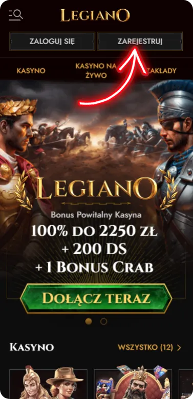 Naciśnij Rejestracja