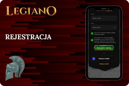 Rejestracja w kasynie Legiano